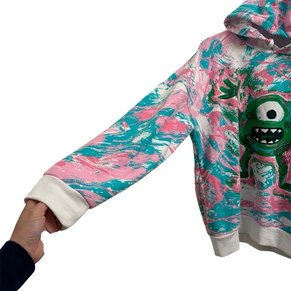 Disney Pixar Mike Wazowski Monster Inc Pull over hoodie - Picture 3 of 6